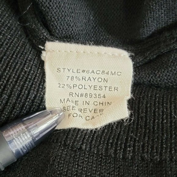 Ultra Flirt Knit Sweater Long Sleeve NOPE Funny Emoji Black - Picture 10 of 11